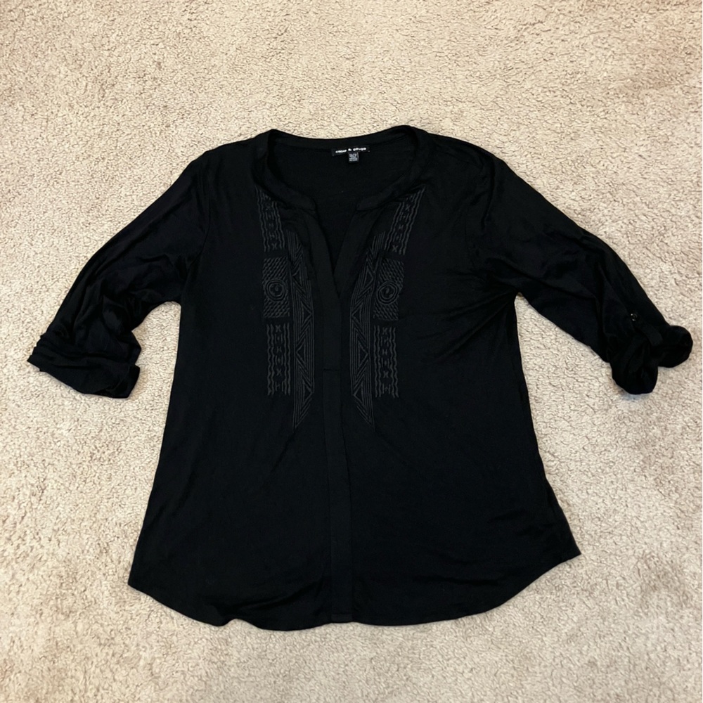 3 for $30 🎁 Cable & Gauge Women’s Blouse XL Top Embroidered Western